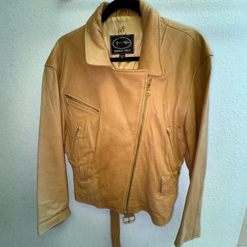 Tannery West Men's Light Brown Leather Jacket